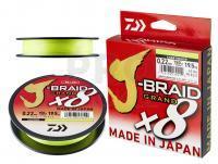 Braided line Daiwa J-Braid Grand X8 Chartreuse 135m 0.22mm