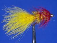 Fly BH Crystal Bugger Red & Yellow no. 8