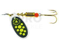 Spinner Mepps Black Fury Silver / Chartreuse dots - #4 | 8.00g