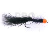 Fly Black Leech Orange Bead no. 8