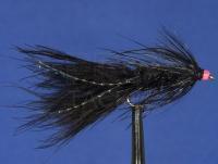 Fly Black Leech Pink Head  no. 8