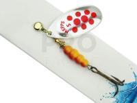 Spinner Mepps Aglia Decorees Silver/Red dots - no. 5