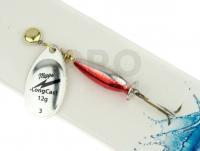 Spinner Mepps Aglia LongCast #3 12g - Silver / Red