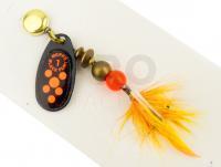 Spinner Mepps Black Fury Mouche #1 - Black/Red Dots