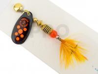 Spinner Mepps Black Fury Mouche #2 - Black/Red Dots