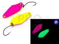 Trout Spoon Nories Masukuroto Rooney 1.8g - #002 (Fluo-Yellow / Pink)