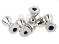 Brass dumbbell with eyes - white with black pupil