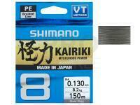 Braided line Shimano Kairiki 8 Steel Grey 150m 17.1kg 0.20mm