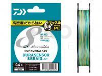 Braid Line Daiwa UVF Emeraldas Dura Sensor X8 +Si2 Multicolor 150m #0.4