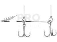 Dragon stingers with corkscrew for big soft baits 2 x no. 3/0 - 27kg 15cm