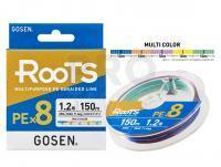 Braid Line Gosen RooTS PE X8 Multipurpose Braided Line Multicolor 150m #1.5