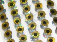 Wapsi Flat Stick On Eyes 1/8" holo gold