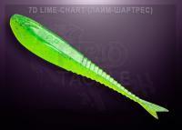 Soft baits Crazy Fish Glider 120mm - 7D lime-chart | Squid