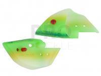 Rhys Davis Teaser Cut Bait Head - Glow Splatter Green