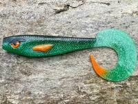 Soft Bait Great Fish Rocky Twister Slim 15cm - toxic green