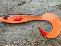 Soft Bait Great Fish Rocky Twister Slim 15cm - toxic pumpkin