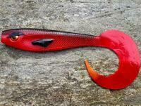 Soft Bait Great Fish Rocky Twister Slim 15cm - toxic red