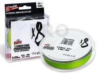 Braided line Sufix X8 Braid Neon Chartreuse 150m 0.165mm PE#1.0