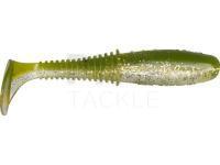 Soft baits Dragon Invader Pro 10cm - Clear/Olive - gold/silver glitter