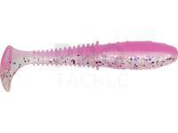 Soft baits Dragon Invader Pro 10cm - Clear/Pink - silver/violet glitter