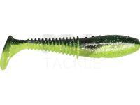 Soft baits Dragon Invader Pro  8.5cm - Chartreuse/Black - silver glitter