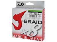 Braided line Daiwa J-Braid 150m 0.13mm chartreuse