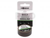 Braided line Korda Basix Coated Hooklink Camo Green 10m 18lb 8.2kg