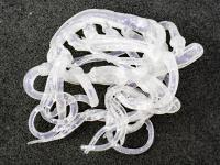 Hareline Mini Squiggle Worms - Clear UV