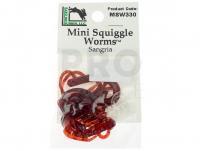 Hareline Mini Squiggle Worms - Sangria