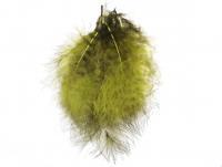 Feather Grizzly Marabou - Olive / black grizzled