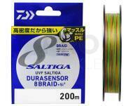 Braid Line Daiwa UVF Saltiga Dura Sensor X8 + Si2 Multicolor 200m #0.6