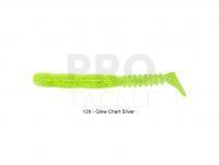 Soft Bait Reins Rockvibe Shad 2 inch - 129 Glow Chart Silver