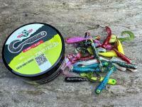 Soft Baits Great Fish GF1 Twister Mix 49mm - no scent - multicolor II