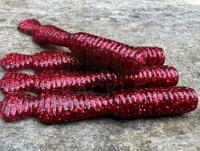 Soft Baits Great Fish GF2 Leech 60mm 1.8g - no scent - glitter red