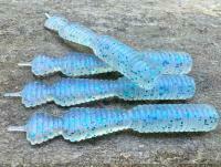 Soft Baits Great Fish GF2 Leech 60mm 1.8g - no scent - ice blue