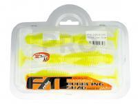 Soft Baits Reins Fat Bubbling Shad 6 inch - 129 Glow Chart Silver
