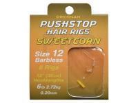 Pushstop Hair Rigs Sweetcorn 30cm - 16/0.20mm