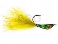 Real Minnow no. 6 - Olive / yellow grizzly