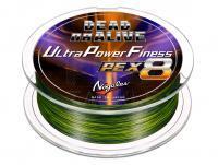 Braided line Varivas Nogales Dead or Alive Ultra Power Finesse PE X8 DarkGreen+Motion Green 150ｍ #2.0 37lb