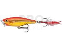 Lure Rapala Skitter Pop 7cm - Steel Gold Fluorescent Red