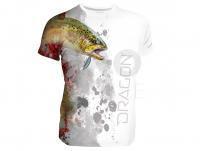 Breathable T-shirt Dragon - trout white M