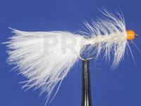 Fly White Leech Orange Head  no. 8