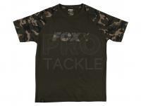 Fox Camo Khaki Chest Print T-Shirt - XL