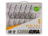 Hooks Korda Kamakura Wide Gape Barbless #6