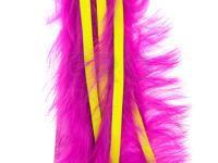 Hareline Bling Rabbit Strips - Hot Pink with Fl Yellow Accent