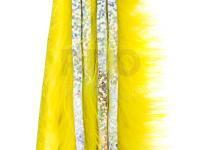 Hareline Bling Rabbit Strips - Yellow with Holo Silver Accent